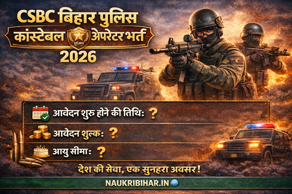 csbc bihar police constable operator vacancy 2026