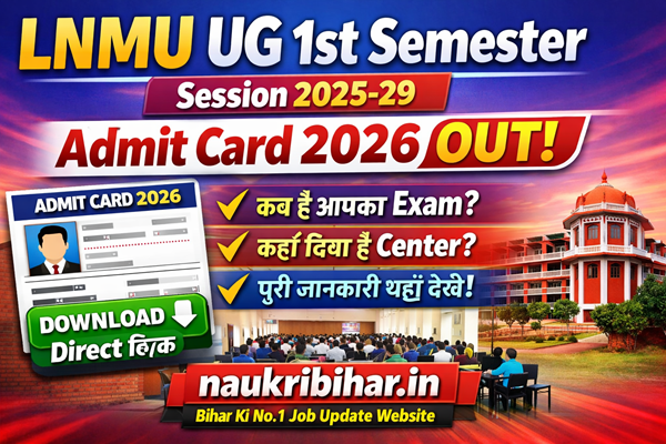 LNMU UG 1st Semester Session 2025-29 Admit Card 2026