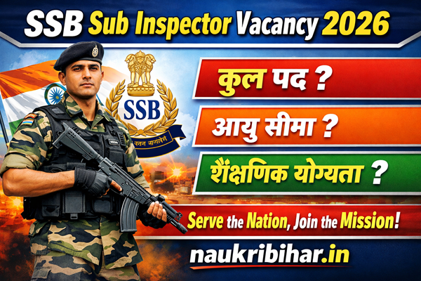 SSB Sub Inspector Vacancy 2026
