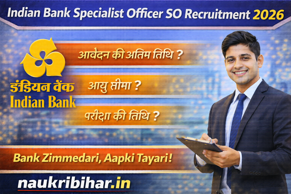 Indian Bank Specialist Officer SO Recruitment 2026