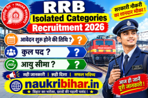 RRB Isolated Categories Recruitment 2026 (soon)