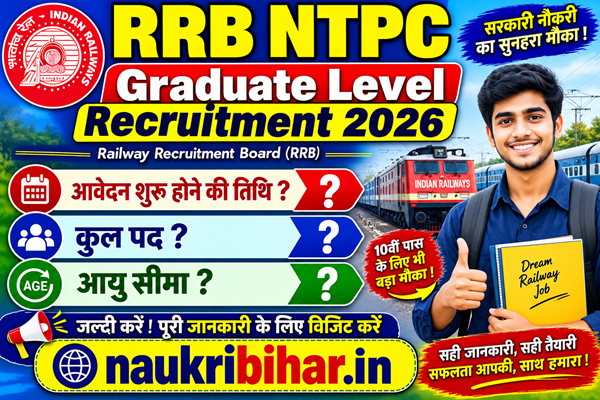 RRB NTPC Graduate Level Recruitment 2026